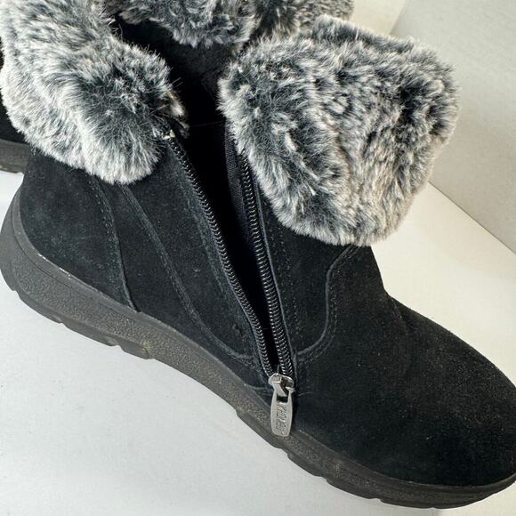 Khombu Women’s Jessica Black Boots with faux fur trim. Size 8 - Picture 5 of 9